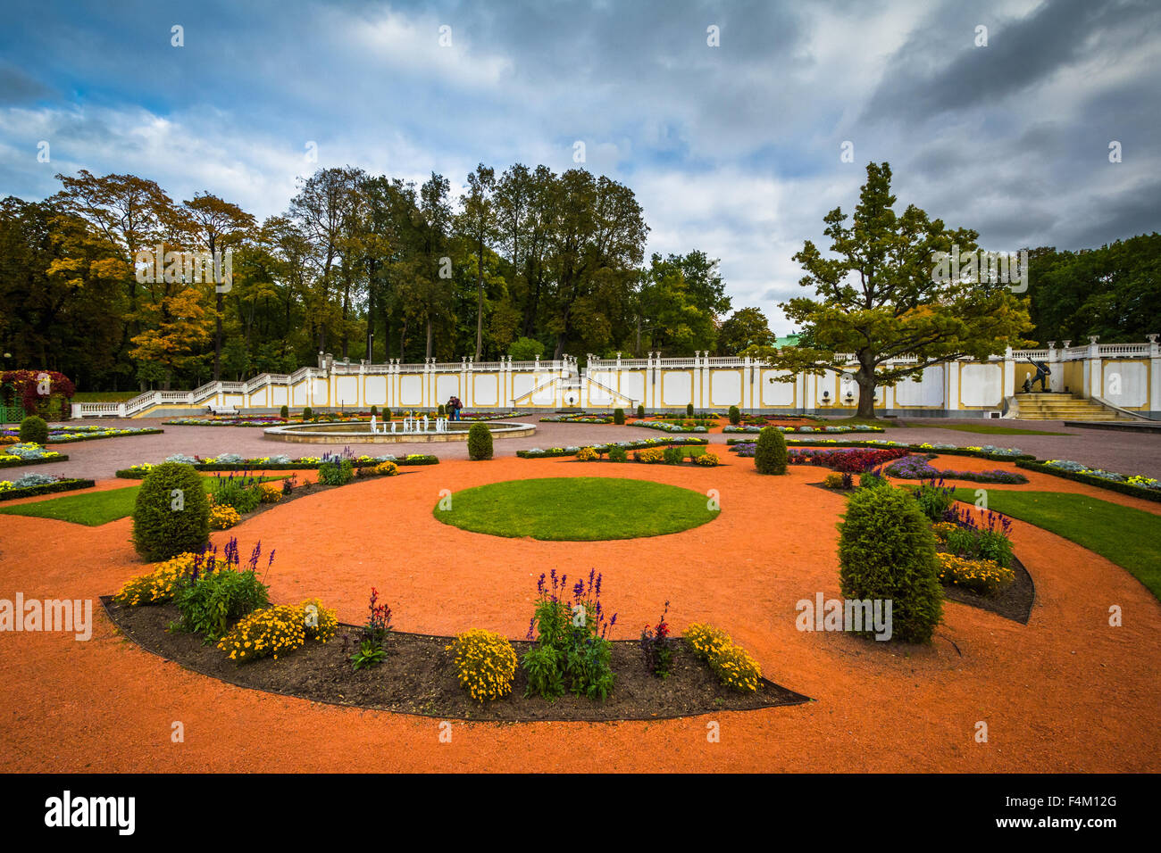 Gardens outside Kadriorg Palace, at Kadrioru Park, in Tallinn, Estonia. Stock Photo