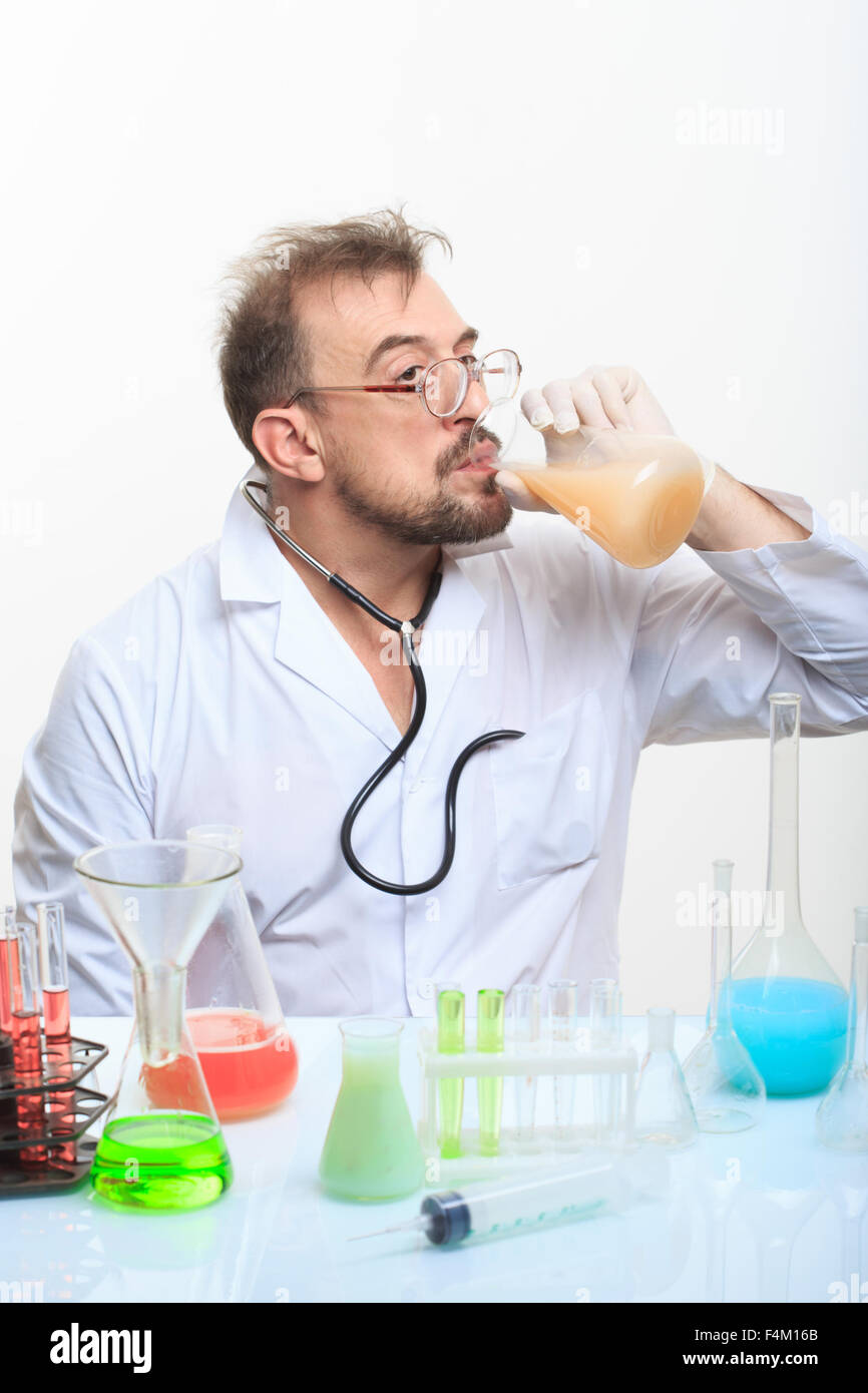 mad-chemist-in-the-lab-doing-reaction-stock-photo-alamy