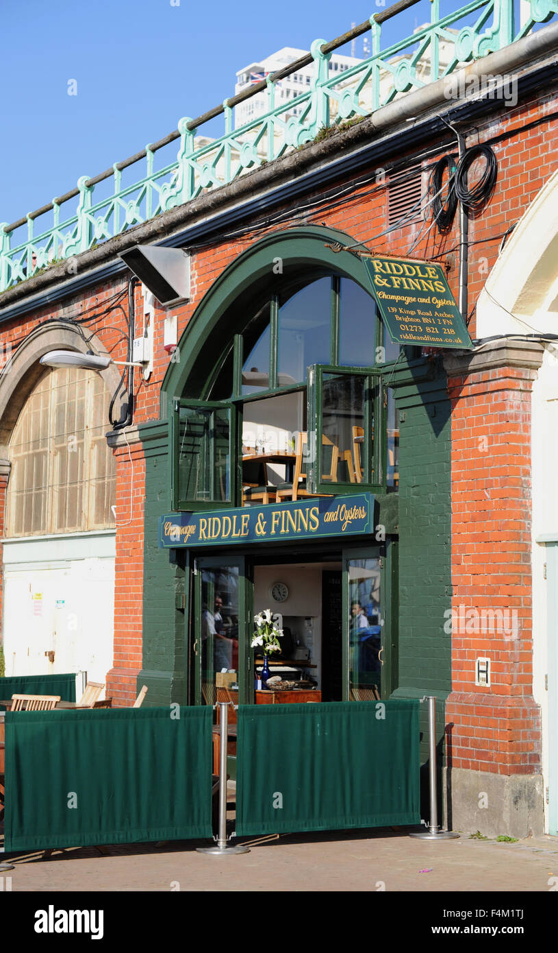 Riddle & Finns seafood restaurant on Brighton seafront UK Stock Photo