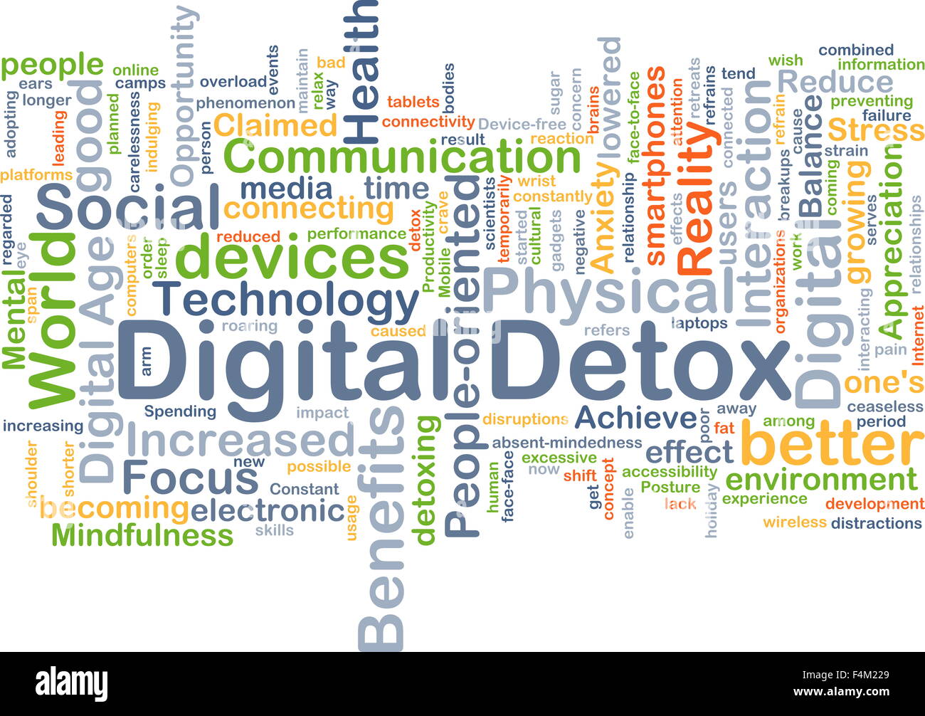 Background concept wordcloud illustration of digital detox Stock Photo ...