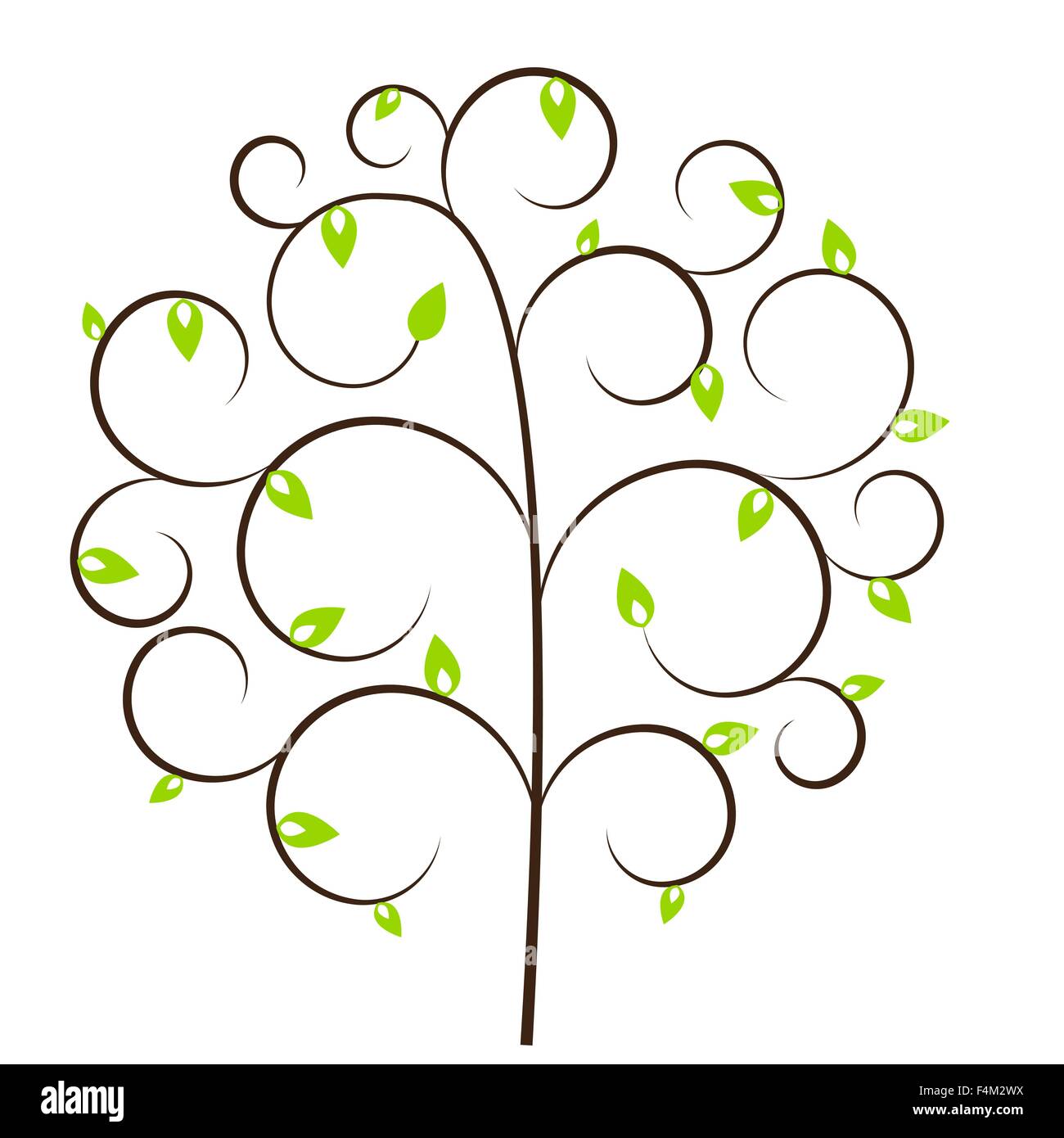 Beautuful Tree Vector Illustration Stock Vector Image & Art - Alamy