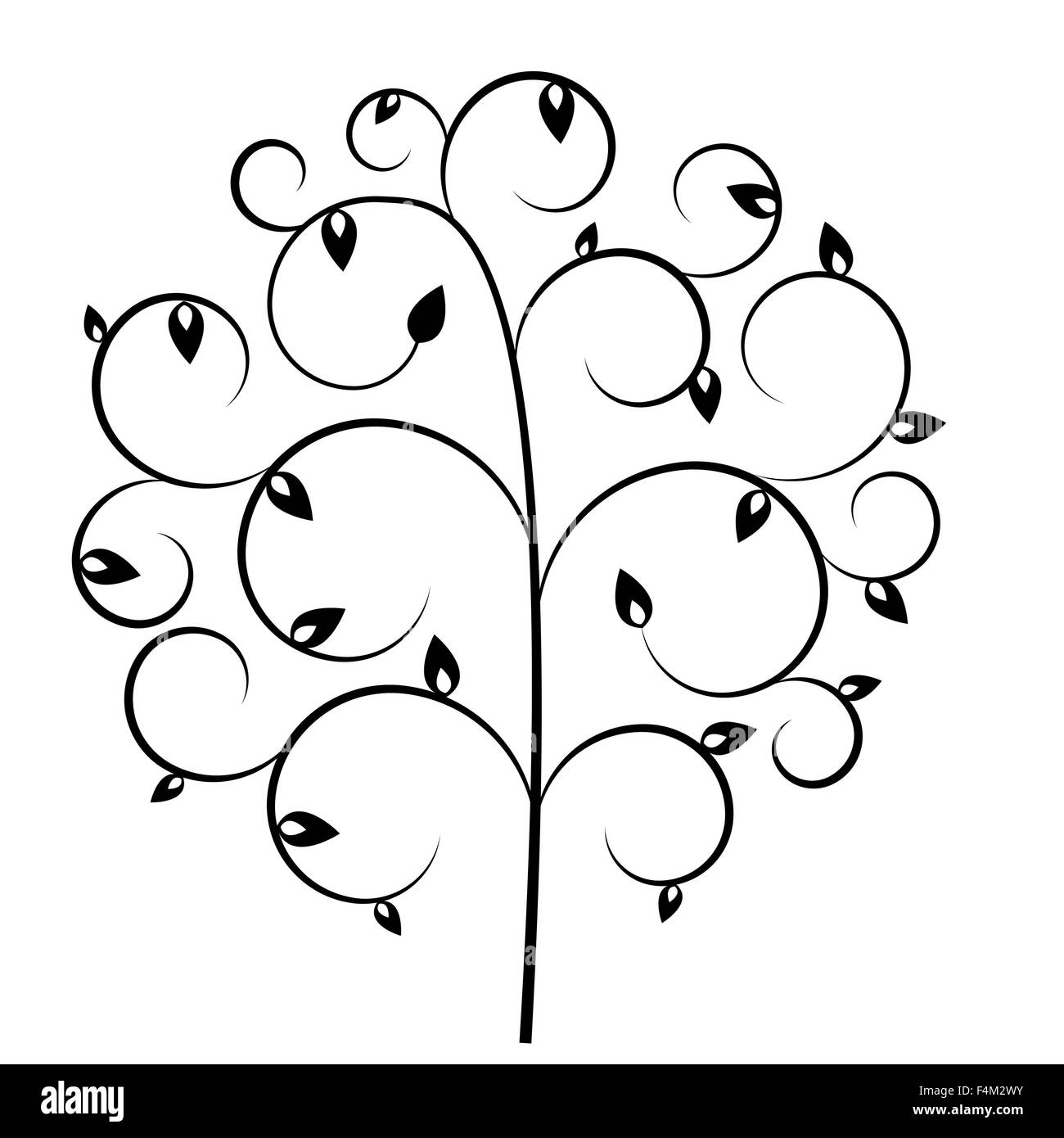 Beautuful Tree Vector Illustration Stock Vector Image & Art - Alamy