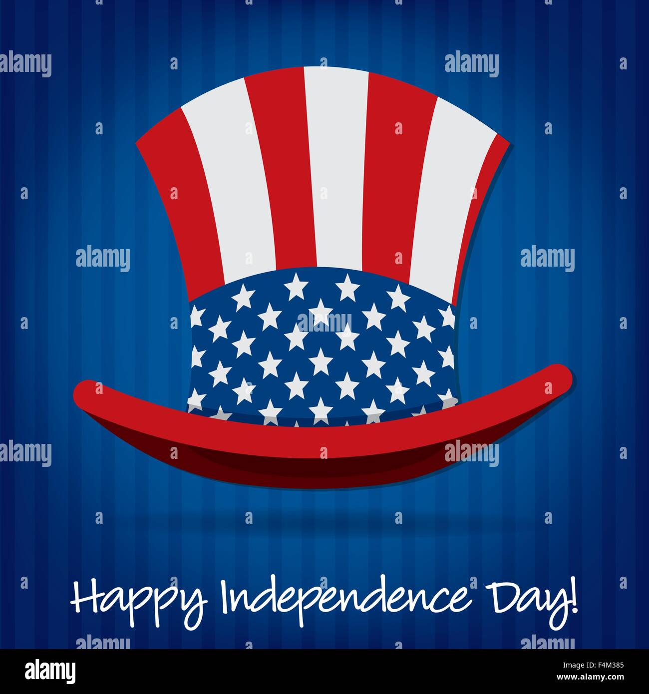 Patriotic Uncle Sam hat 4th of July card in vector format Stock Vector ...