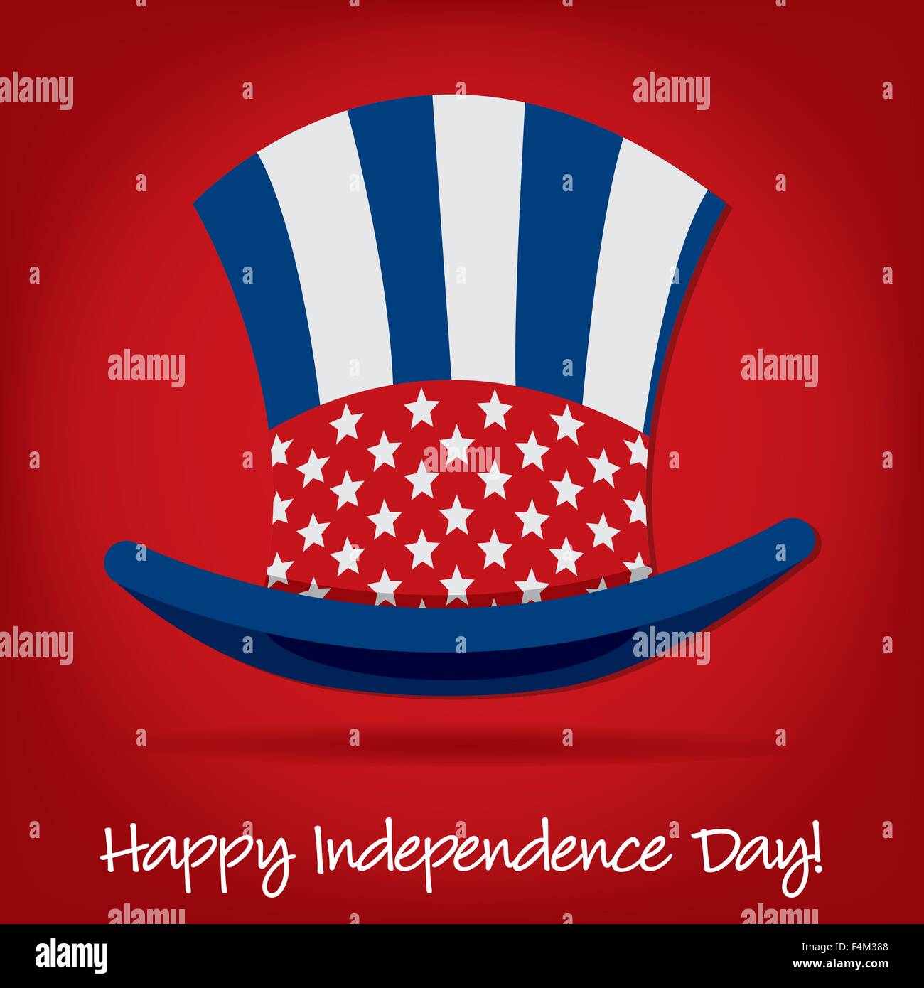 Patriotic Uncle Sam hat 4th of July card in vector format Stock Vector ...