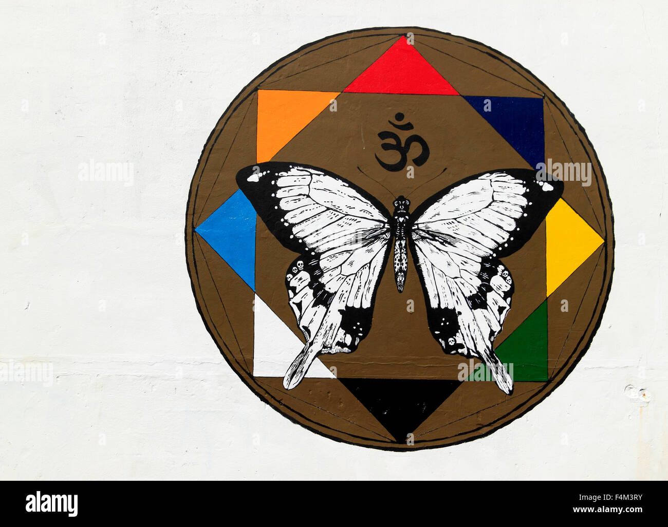 Butterfly street art Reykjavik Iceland Stock Photo Alamy