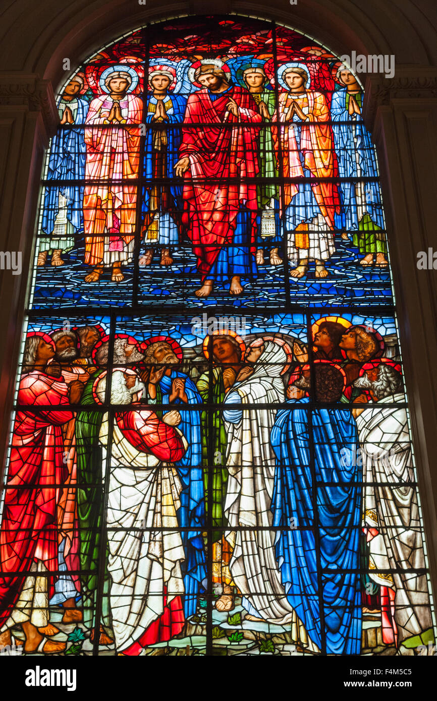Birmingham, Birmingham Cathedral, Stained Glass Windows depicting The Life of Christ by Edward