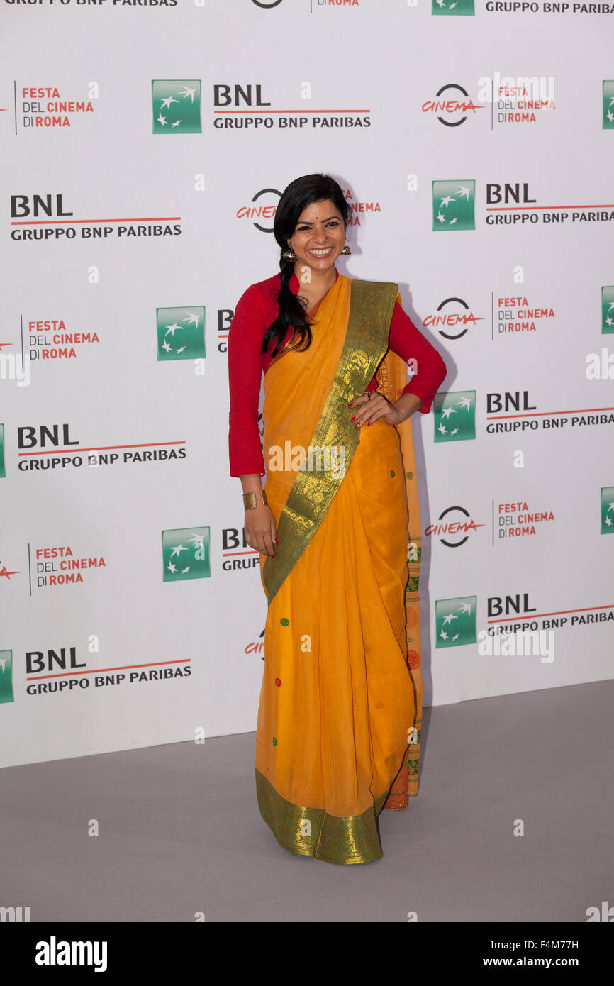 Rome, Italy. 20th Oct, 2015. Photocall for 'Angry Indian Goddesses' at Rome Film Fest. Actress Rajshri Deshpande, , Roma, Italy, Stock Photo