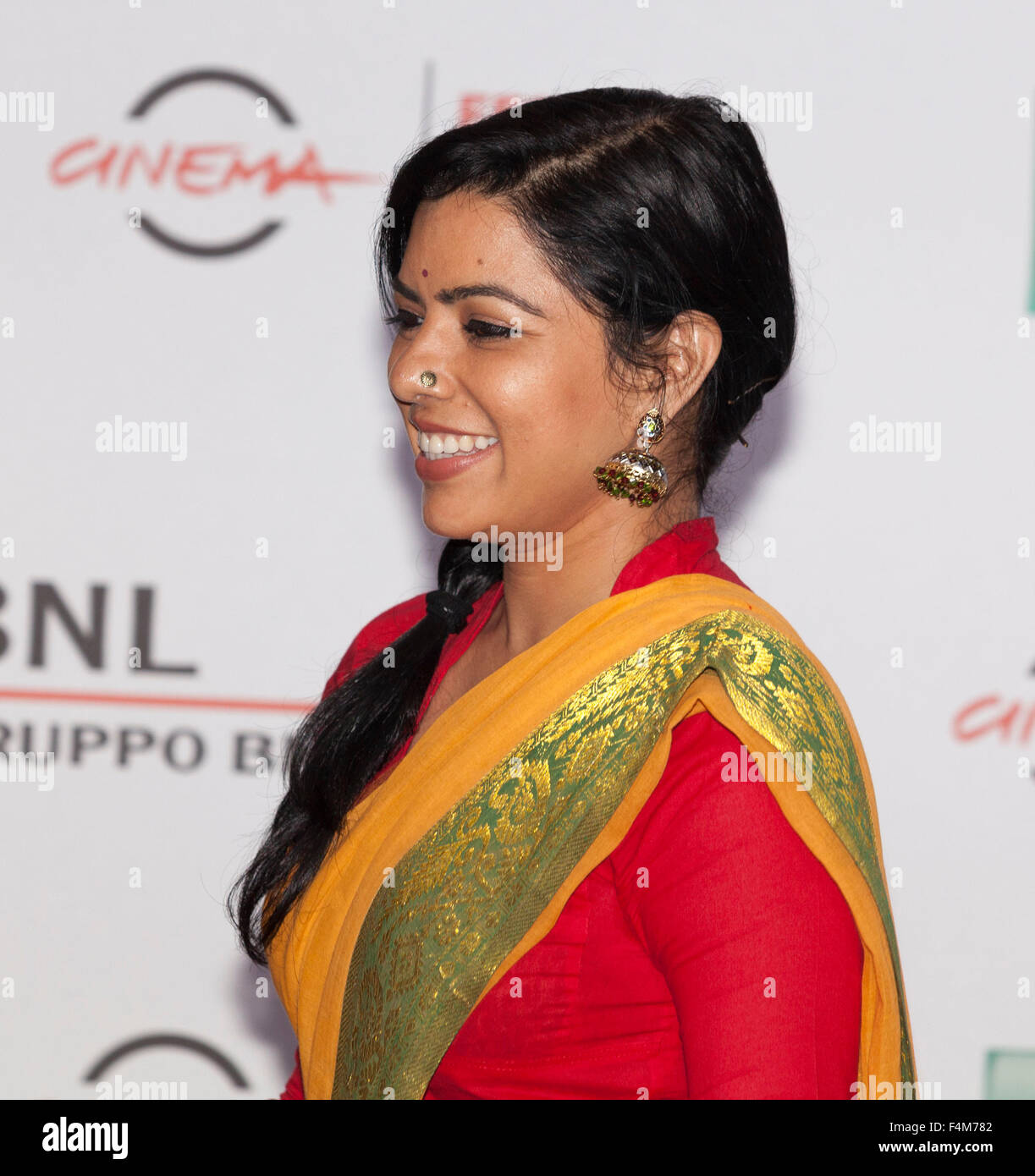 Rome, Italy. 20th Oct, 2015. Photocall for 'Angry Indian Goddesses' at Rome Film Fest. Actress Rajshri Deshpande, , Roma, Italy, Stock Photo