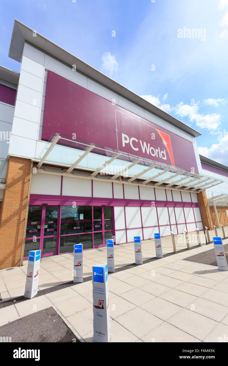 Exterior of PC world store without people Stock Photo