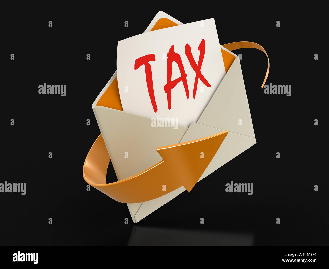 Letter TAX (clipping path included) Stock Photo