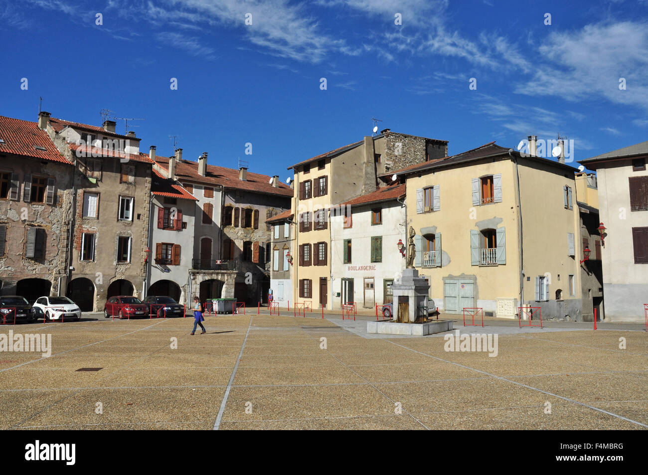 Place Felix Garrigou, Tarascon, Ariege, Midi-Pyrenees, France Stock Photo