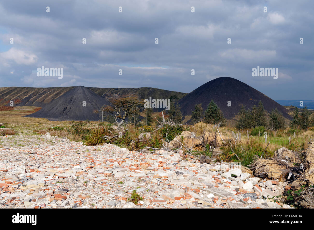 Colliery tips from the Llanbradach Colliery, Rhymney Valley near