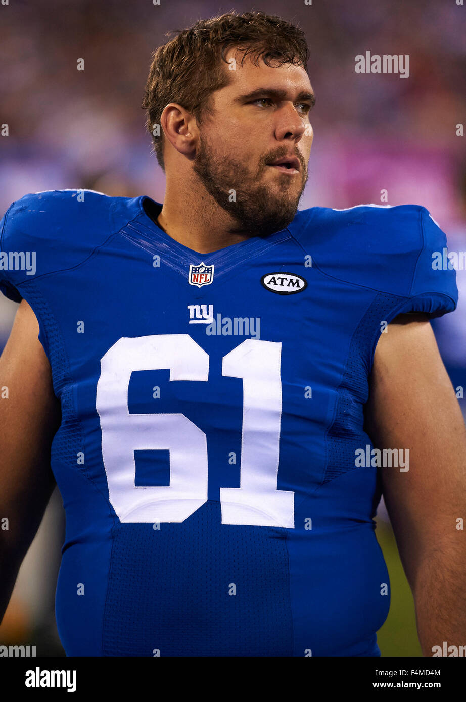Giants' center Dallas Reynolds (61) during NFL action between the San  Francisco 49ers and the New York Giants at Met Life Stadium in East  Rutherford, New Jersey. The Giants defeated the 49ers