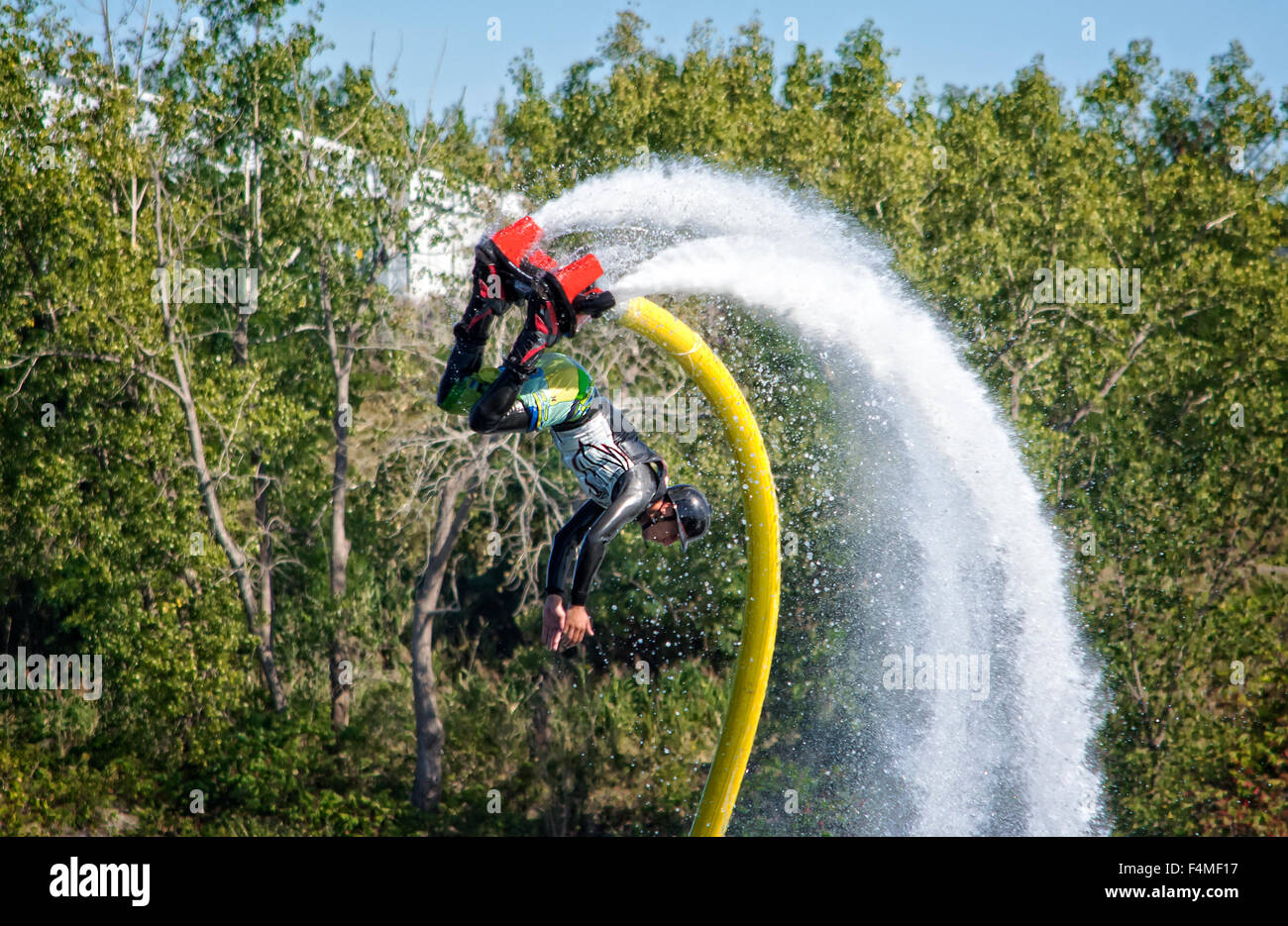 acrobatics on a fly board Stock Photo - Alamy