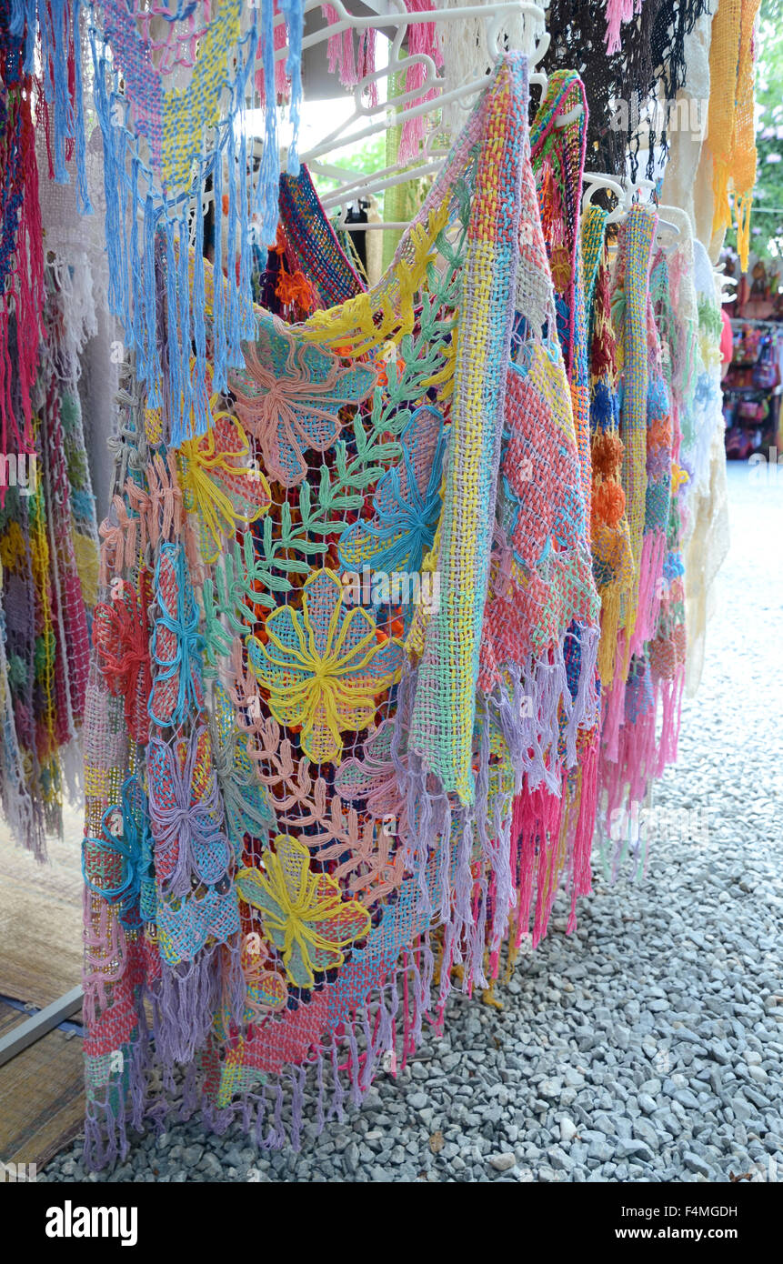 Las Dalias, hippy market at San Carlos on Ibiza Stock Photo