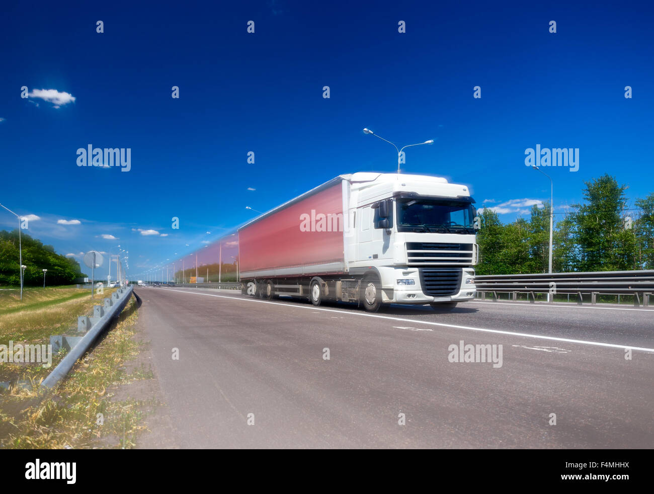 Automobile wagon on the highway Stock Photo Alamy