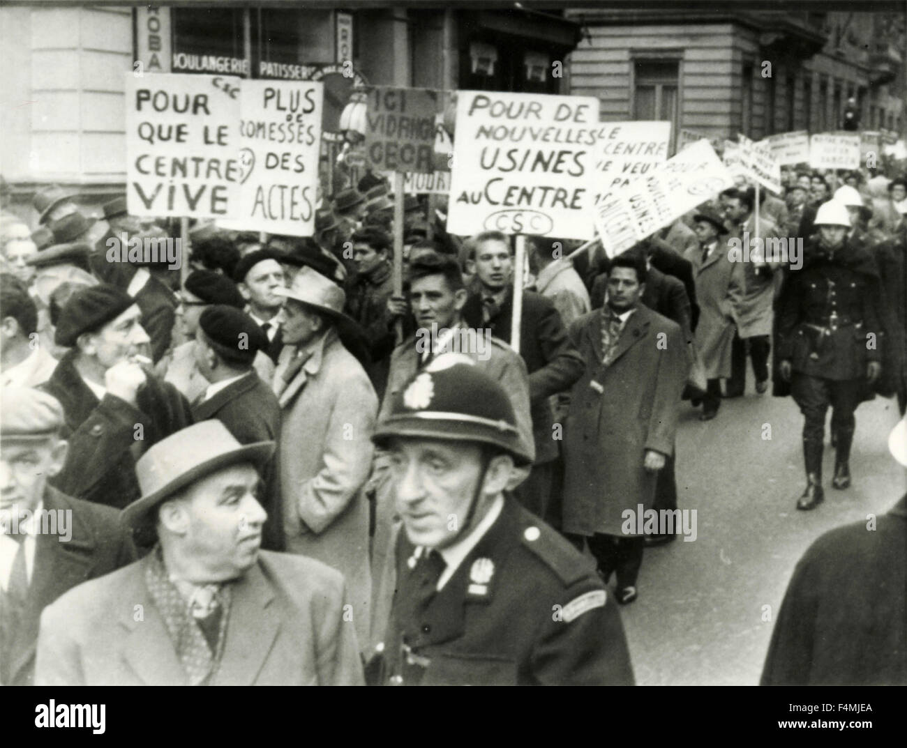 Procession of demonstrators, France Stock Photo - Alamy