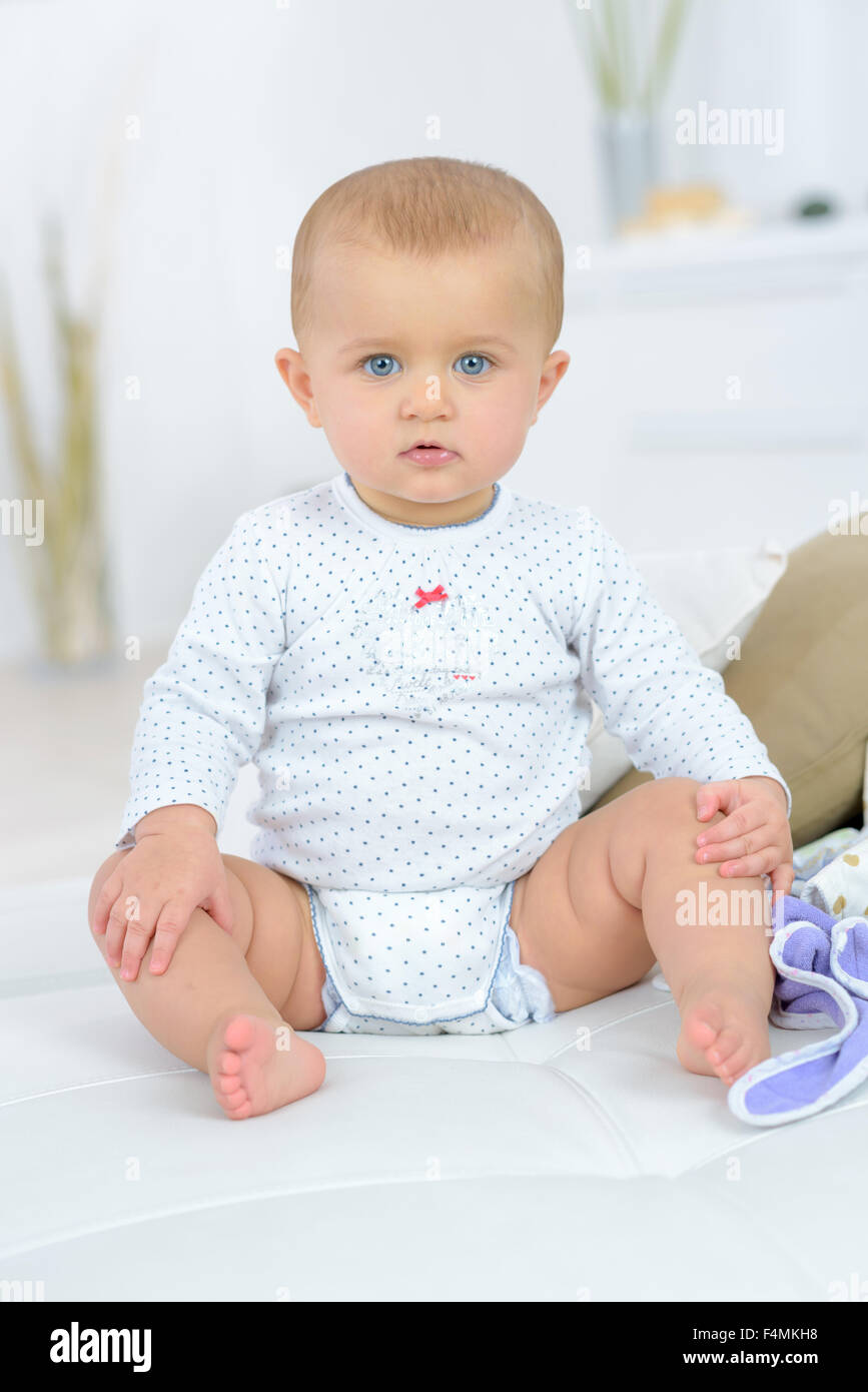 Little baby at home Stock Photo Alamy