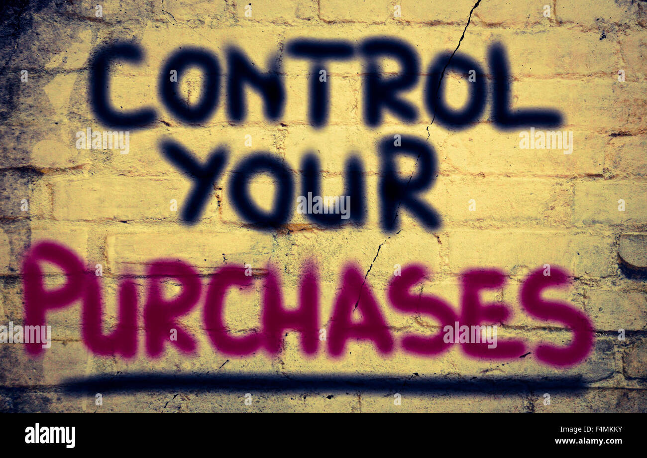 Control Your Purchases Concept Stock Photo