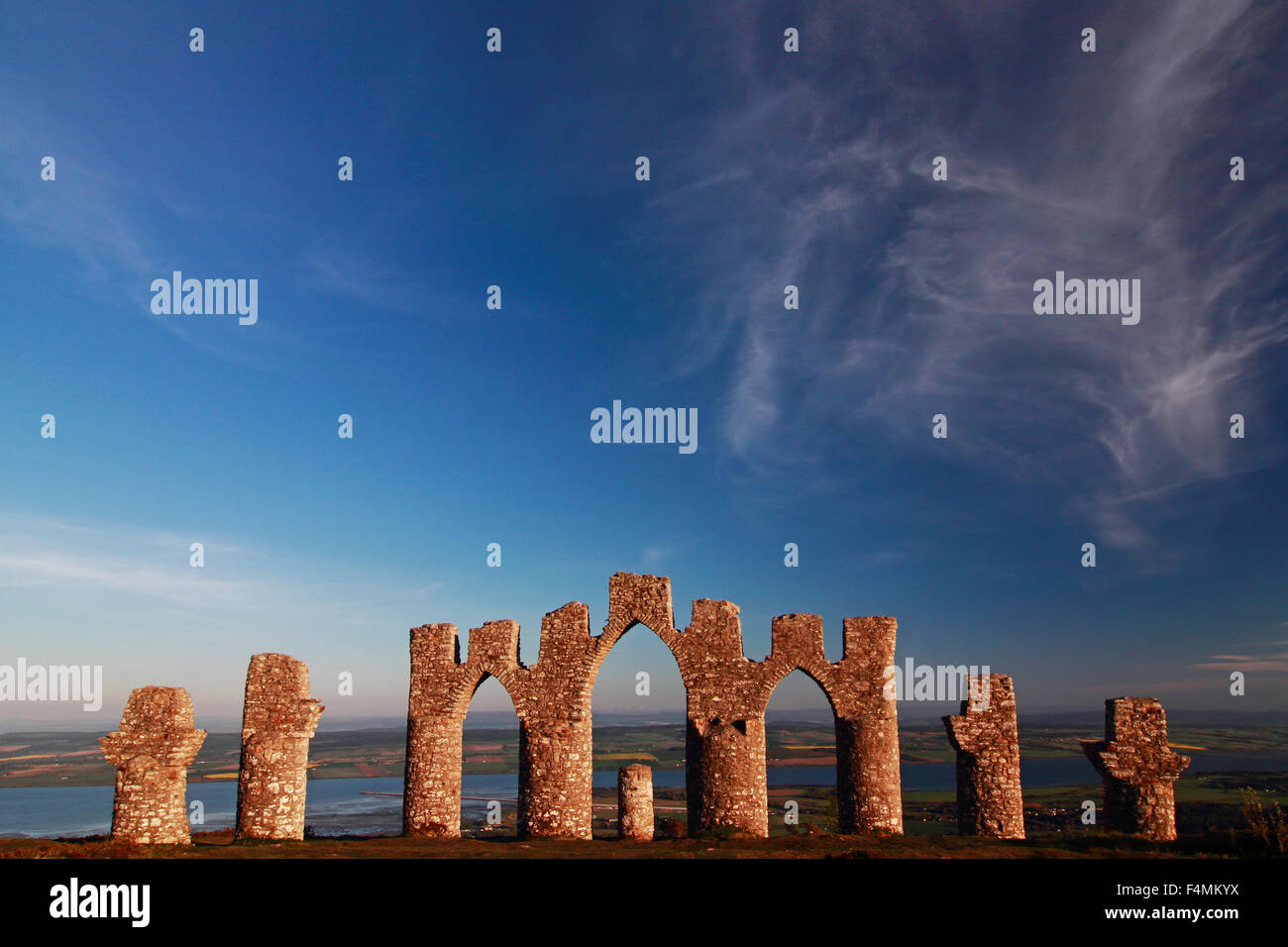 Fyrish Monument, represent the Gate of Negapatam, Fyrish Hill, Evanton, Alness, Easter Ross, Scottish Highlands, Scotland Stock Photo