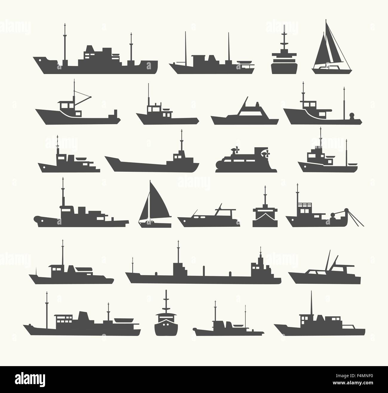 Silhouette of cargo ships Stock Vector Images - Alamy
