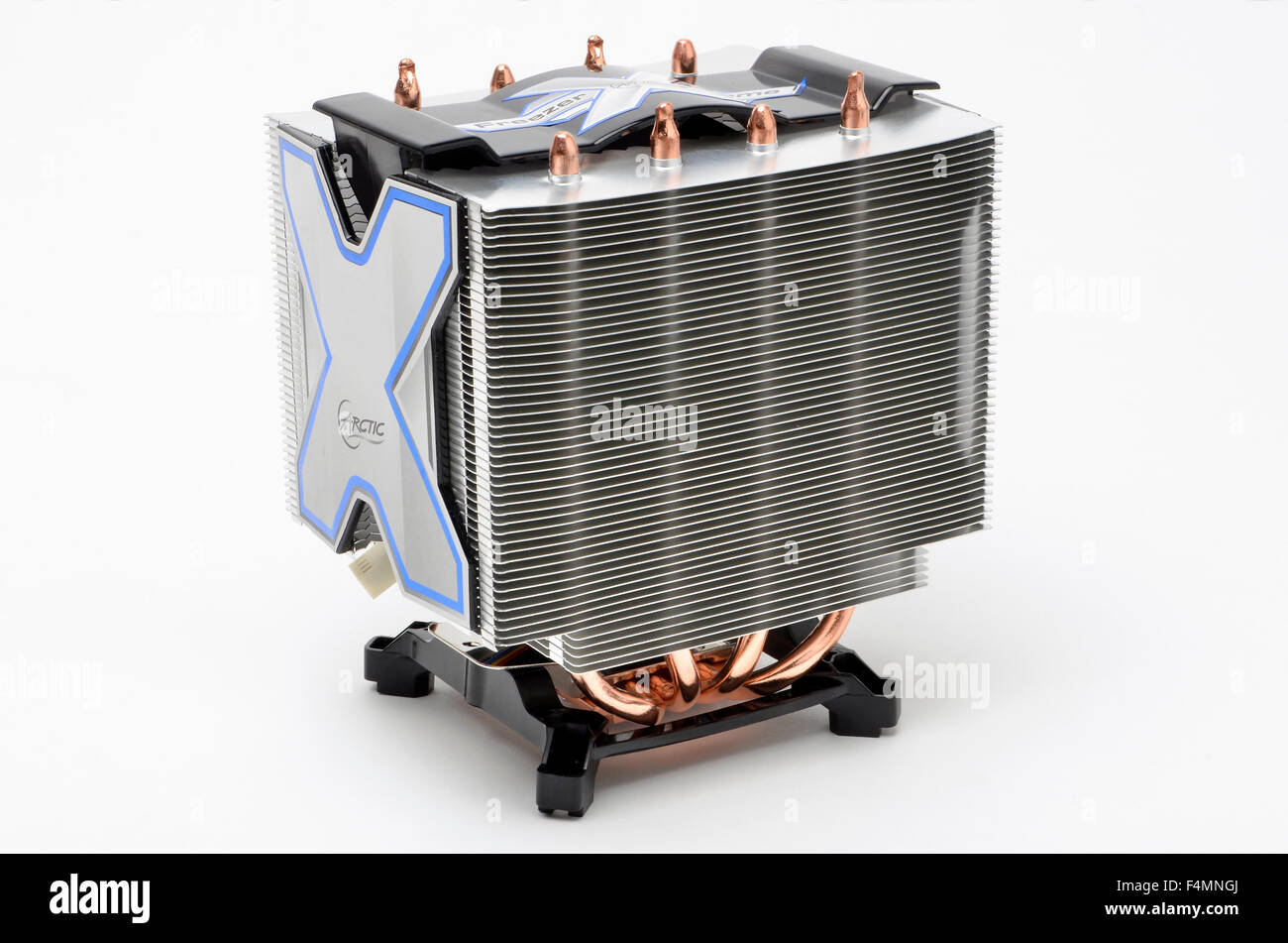 Arctic Cooling Freezer Xtreme CPU cooler and mounting cradle. Stock Photo