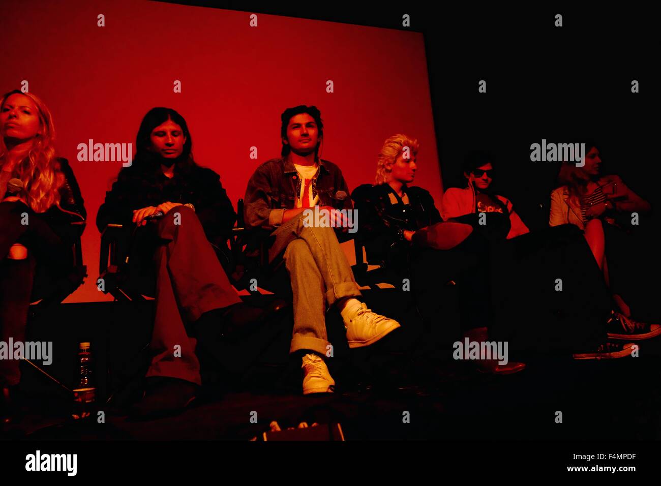 Four of the Angulo brothers answer questions after a London screening