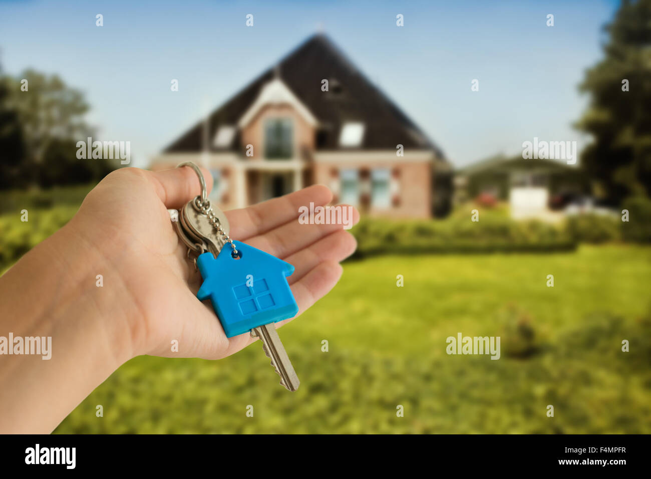 keys with house concept Stock Photo