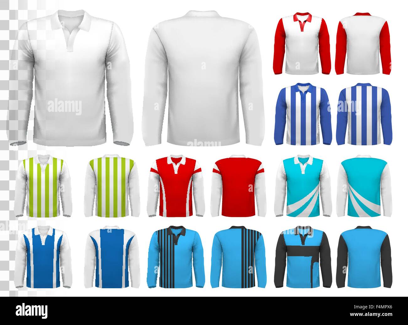 Collection Of Various Soccer Jerseys The T Shirt Is Transparent