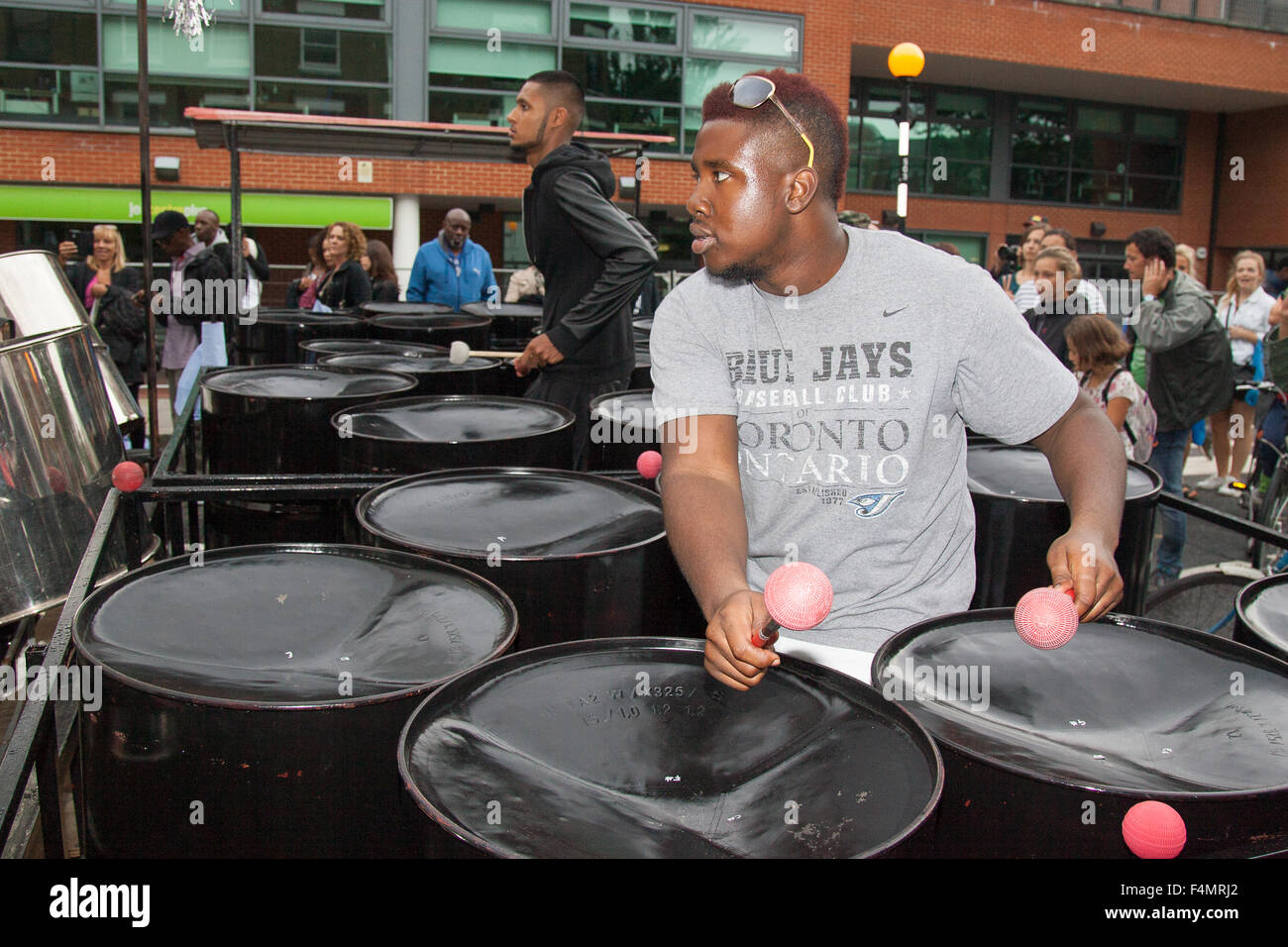 calypso steel band float music notting hill carnival Stock Photo Alamy