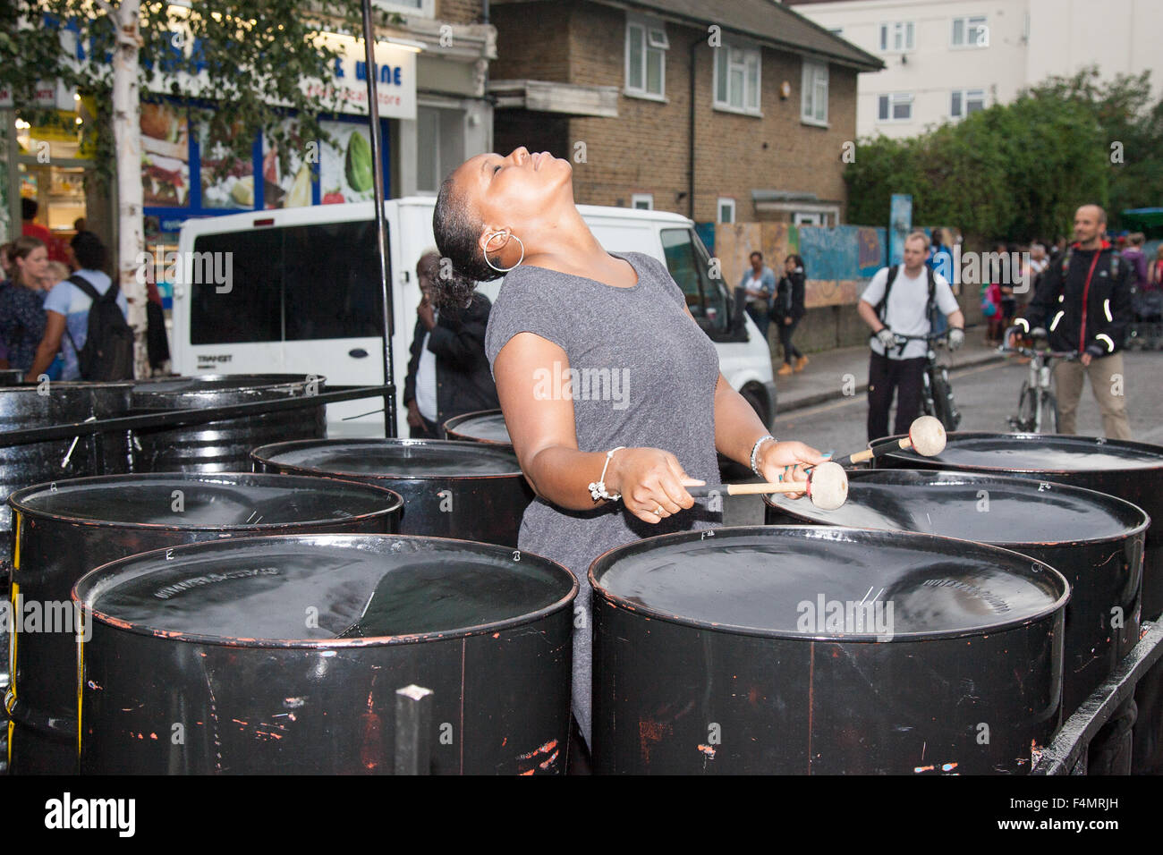 calypso steel band float music notting hill carnival Stock Photo Alamy