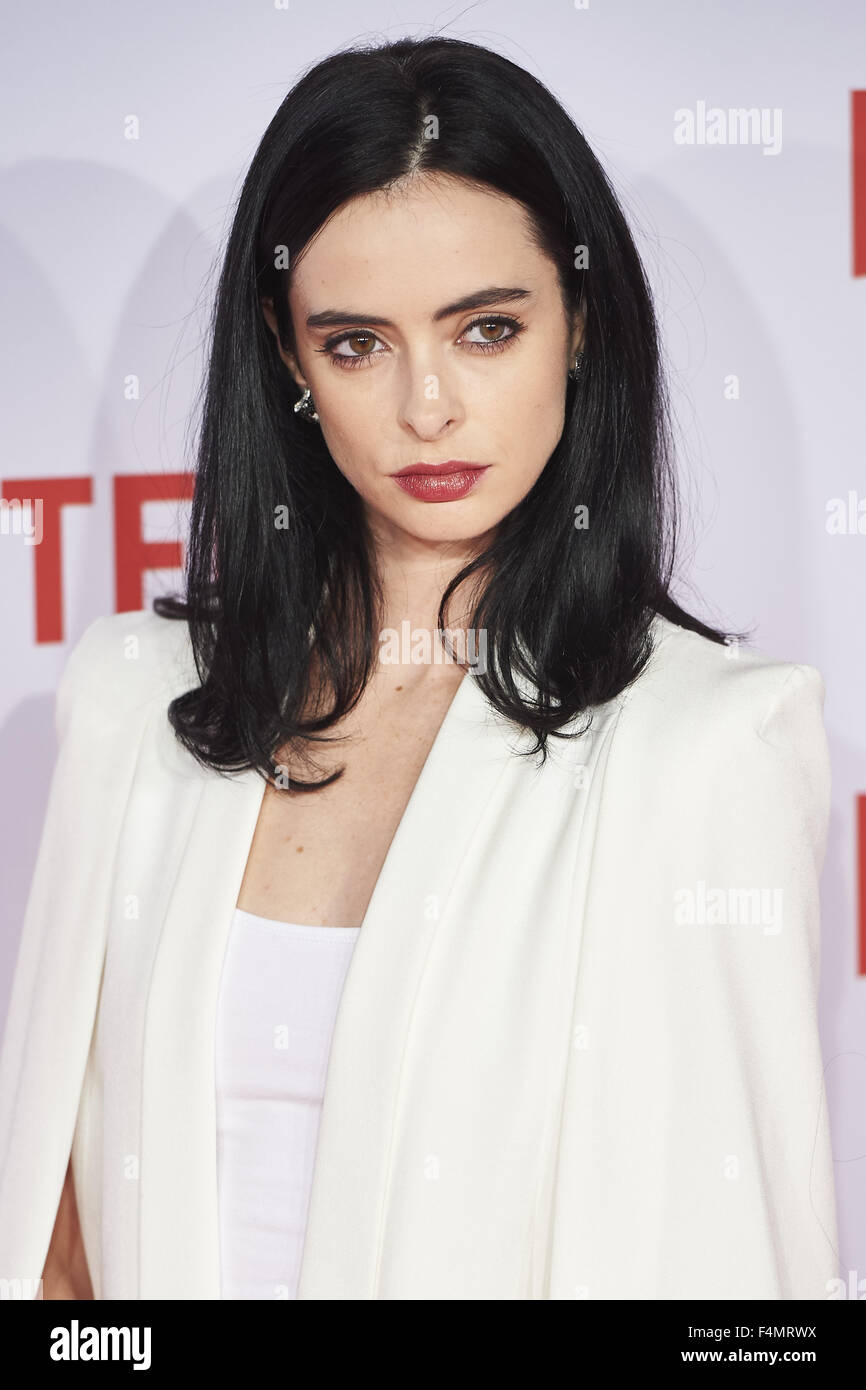 Spain. 20th Oct, 2015. Krysten Ritter attend Netflix Spain's