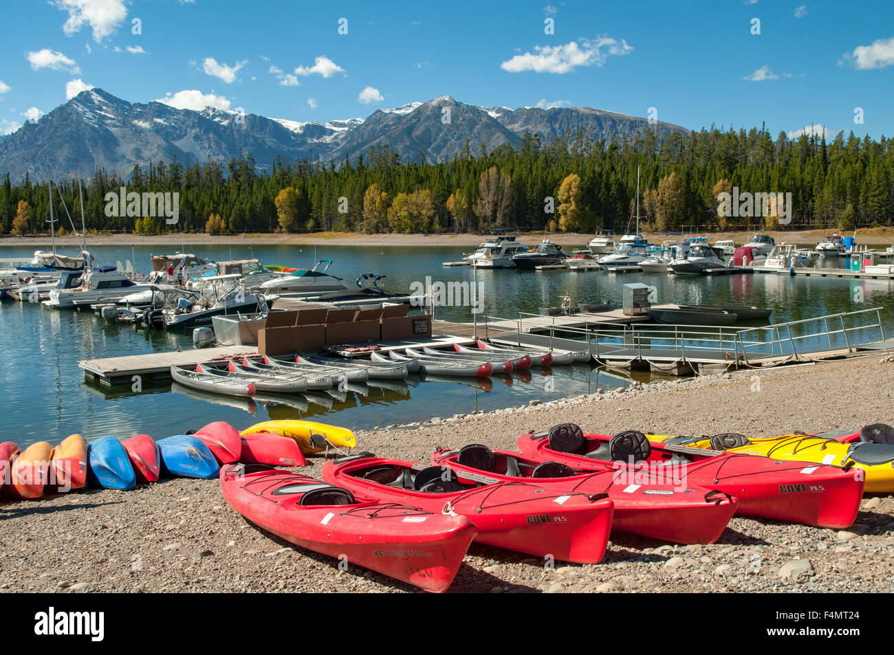 Colter Bay Marina, Jackson Lake, Wyoming, USA Stock Photo 88968380 Alamy