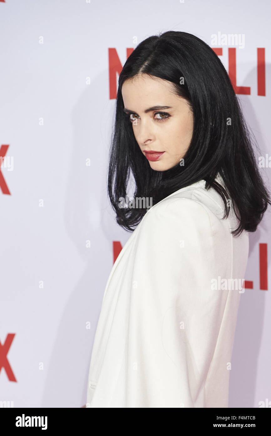 Spain. 20th Oct, 2015. Krysten Ritter attend Netflix Spain's