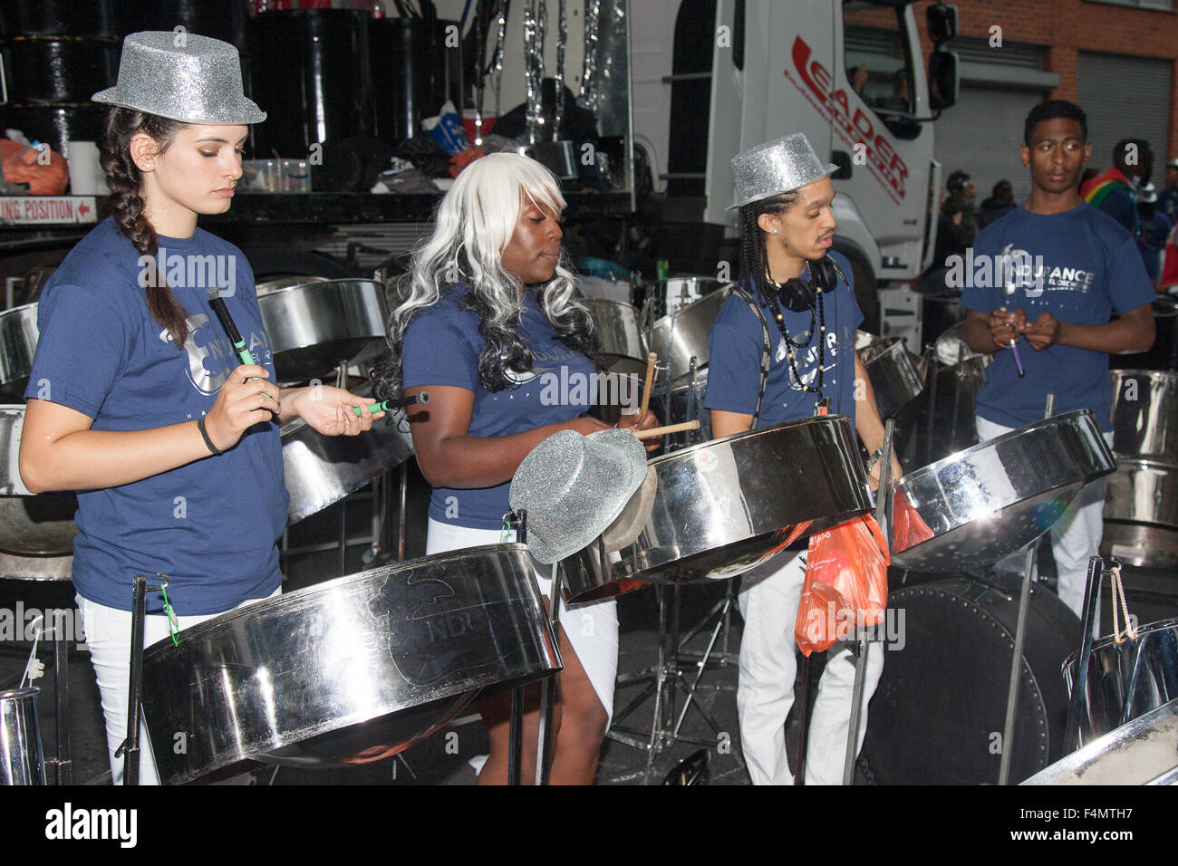 calypso steel band float music notting hill carnival Stock Photo Alamy