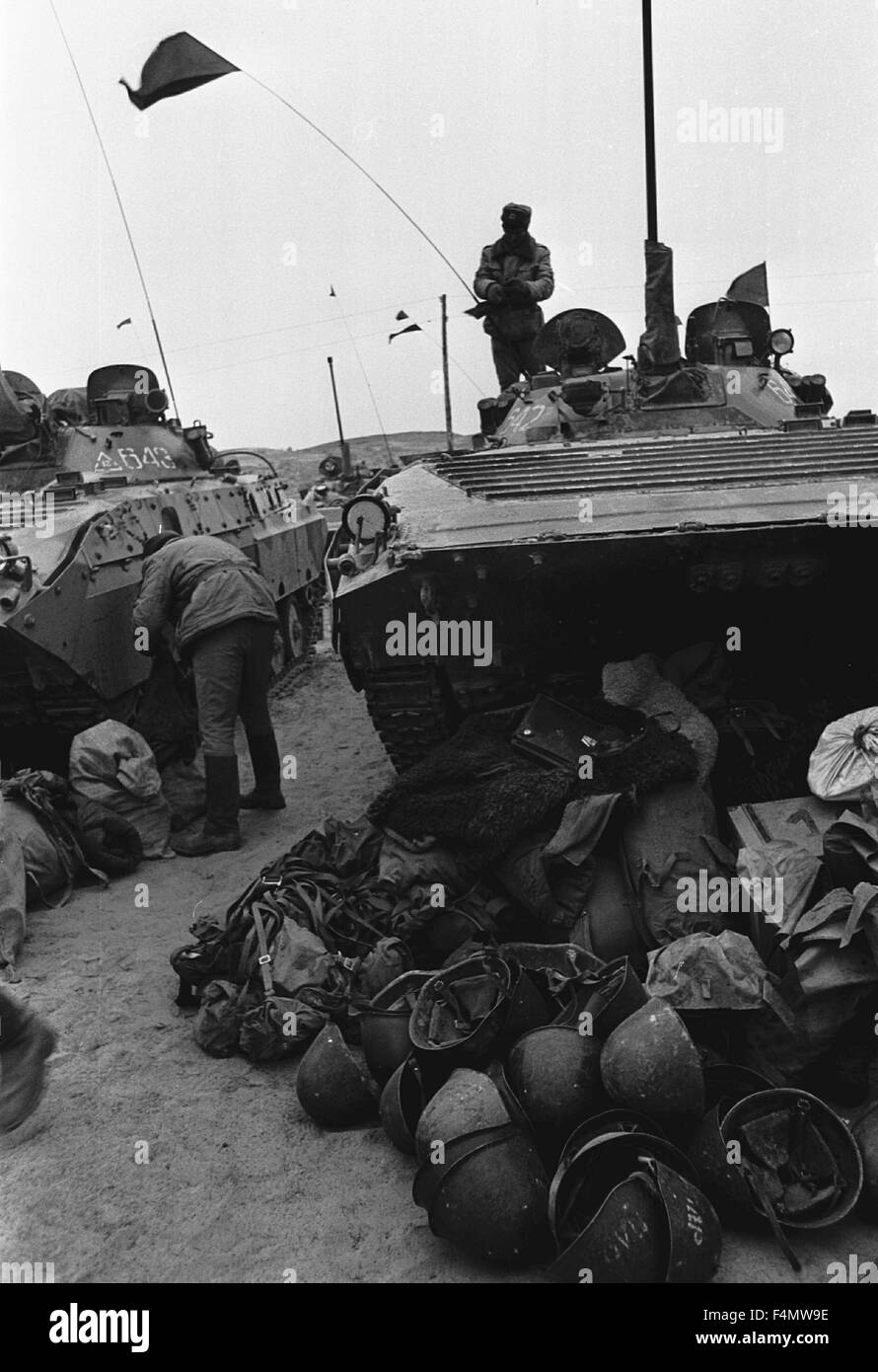 USSR, Termez. Withdrawal of Soviet forces from Afghanistan. Soldiers. 1989. Stock Photo