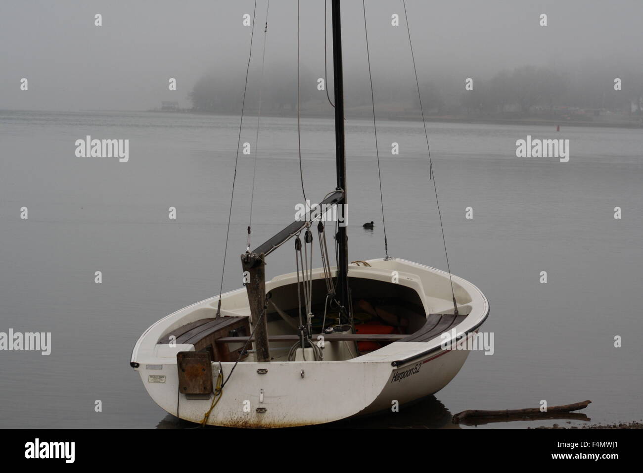 Sail Boat at Watts Bar Lake, Kingston, Tennessee, USA Stock Photo