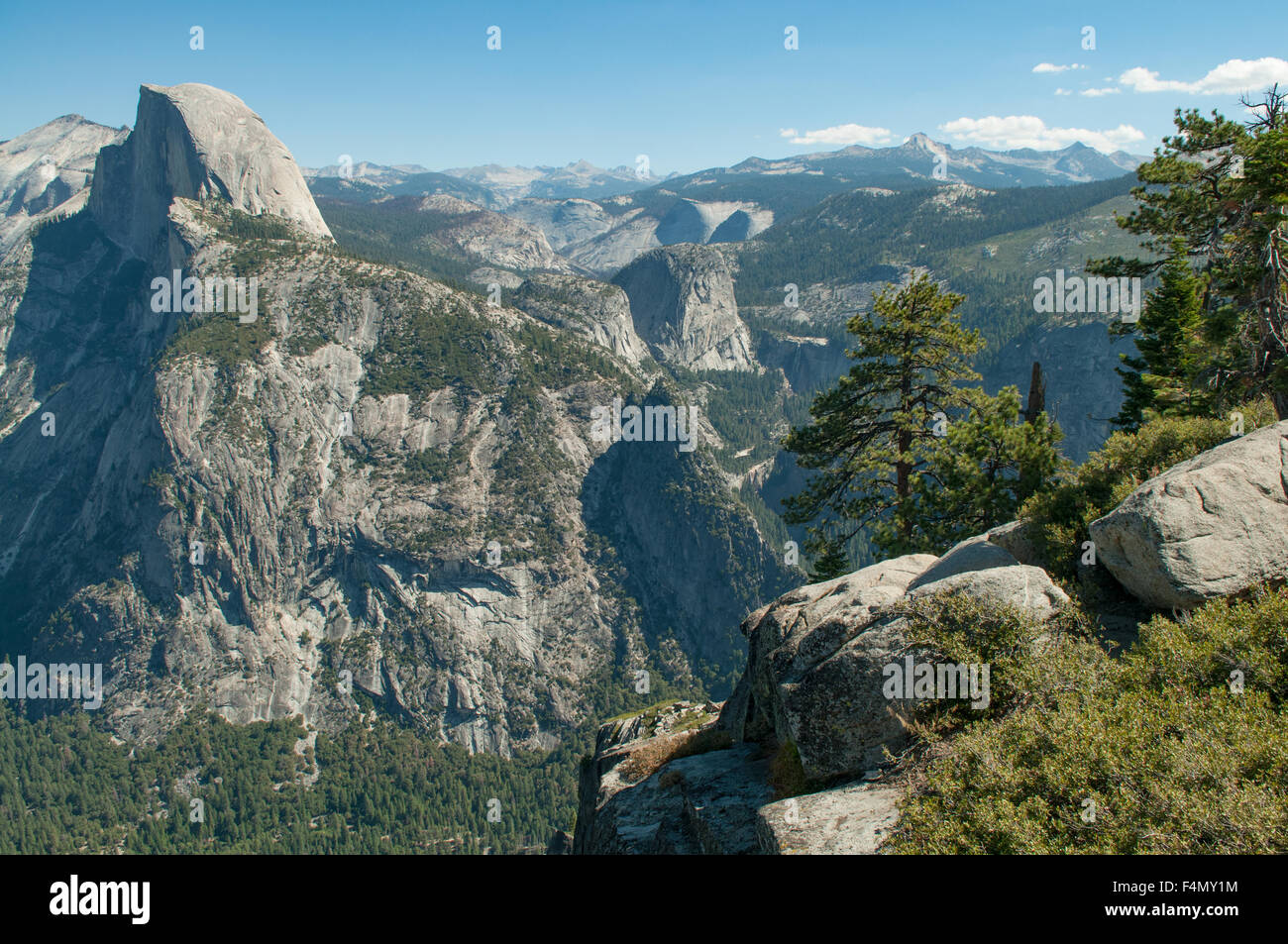 View from Glacier Point, Yosemite NP, California, USA Stock Photo