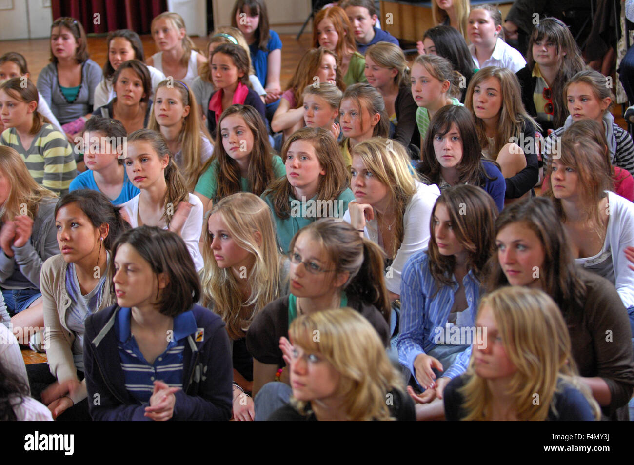 Children in morning assembly hi-res stock photography and images - Alamy