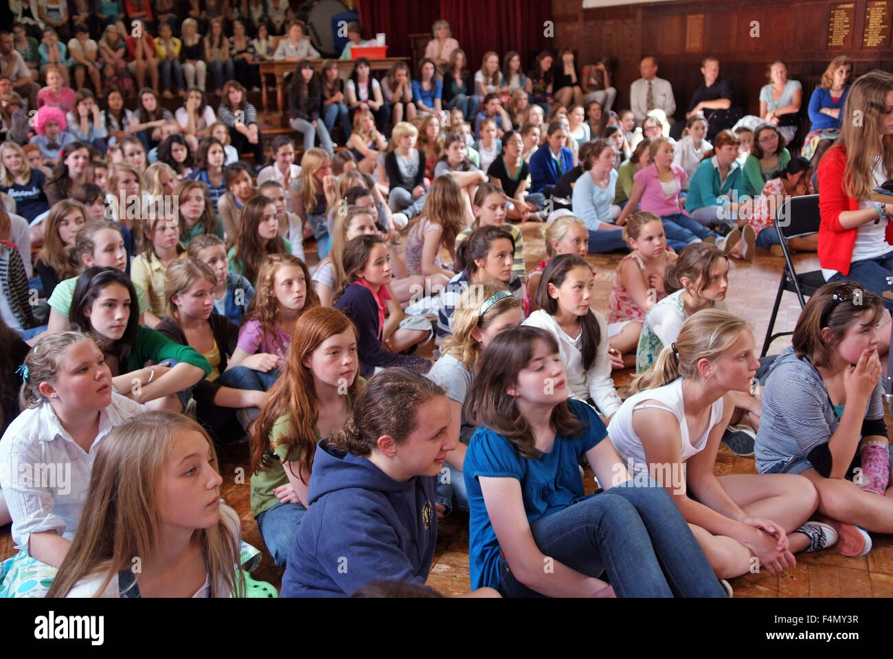 Children in morning assembly hi-res stock photography and images - Alamy