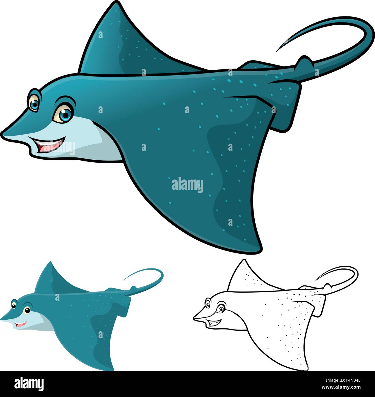 Spotted eagle ray Stock Vector Images - Alamy