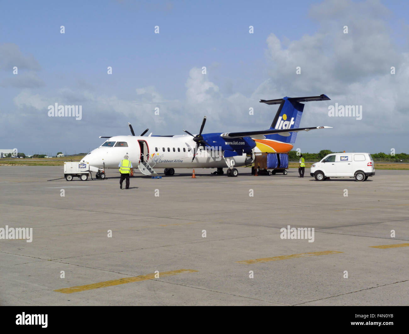Antigua, V C Bird Airport Stock Photo