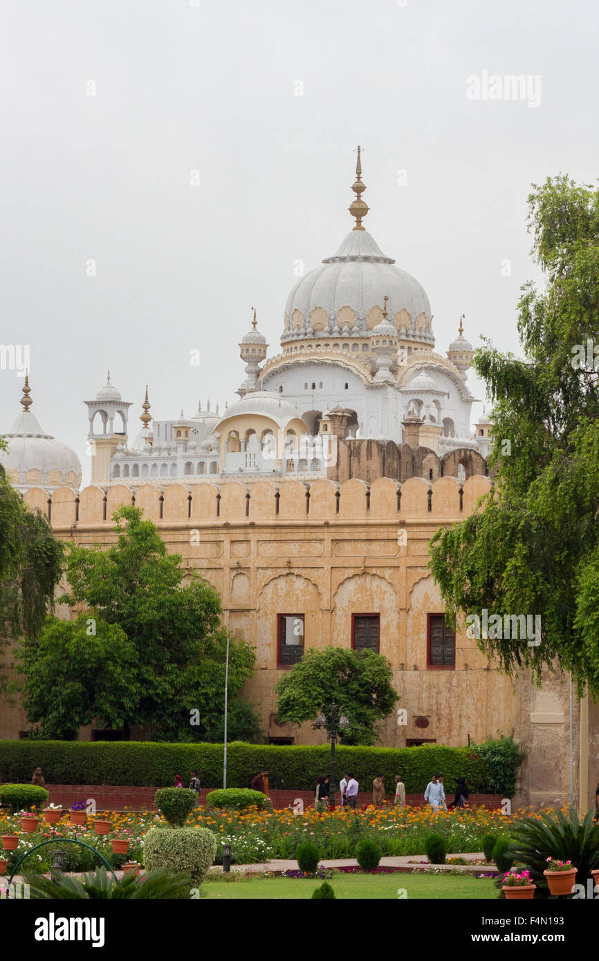 Sikh Temple in Lahore next to Badshahi mosque Stock Photo