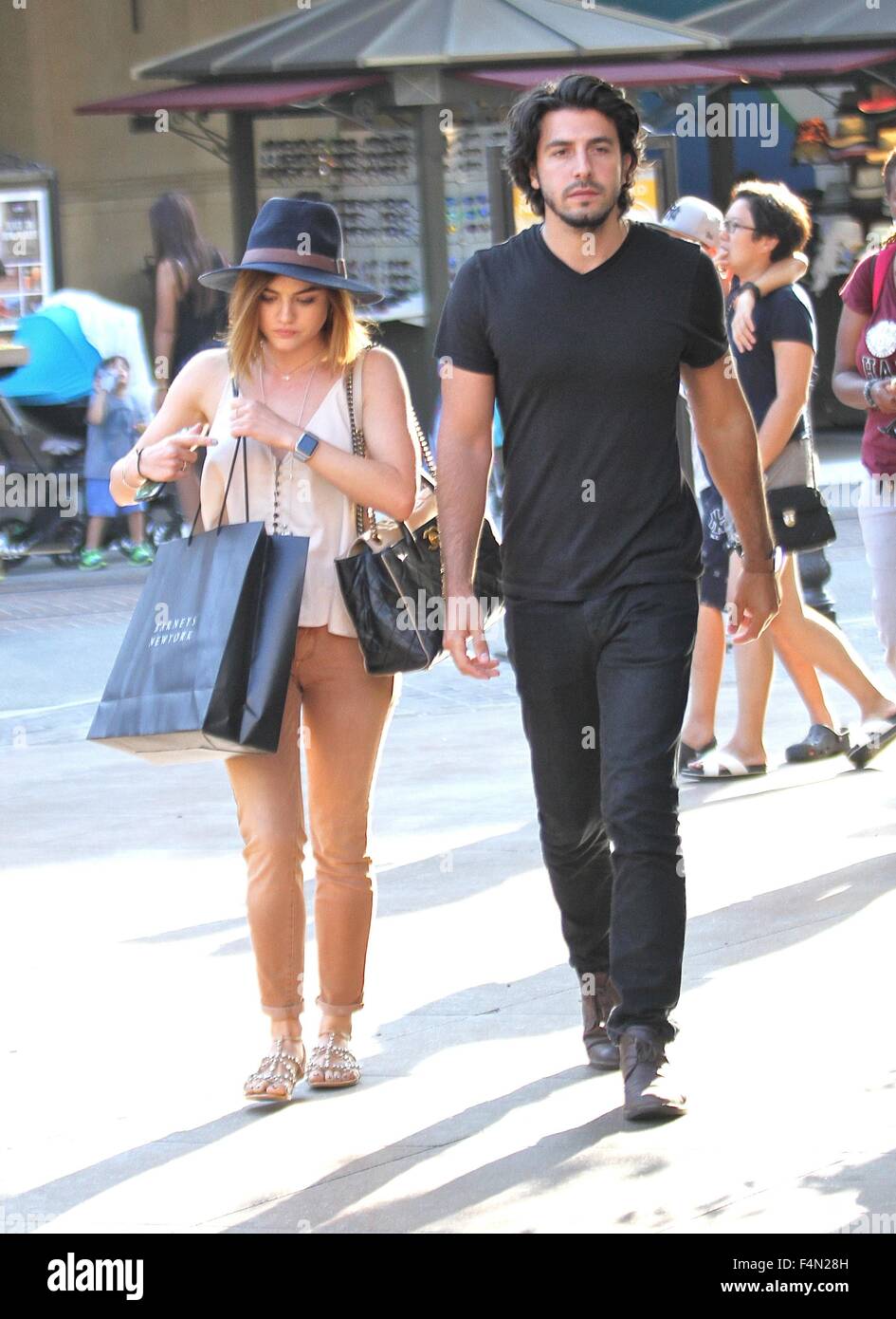 Lucy Hale Goes Shopping With Her Boyfriend At The Grove In Hollywood ...