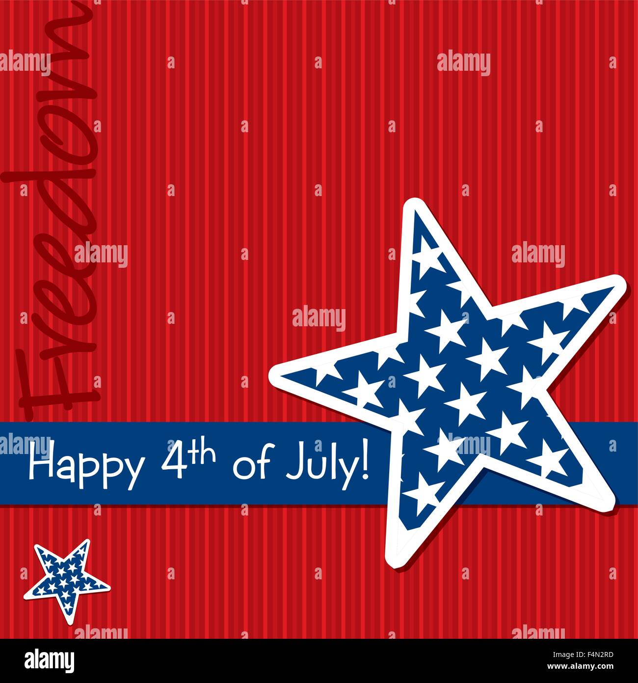 Happy 4th of July star cut out card in vector format Stock Vector Image ...