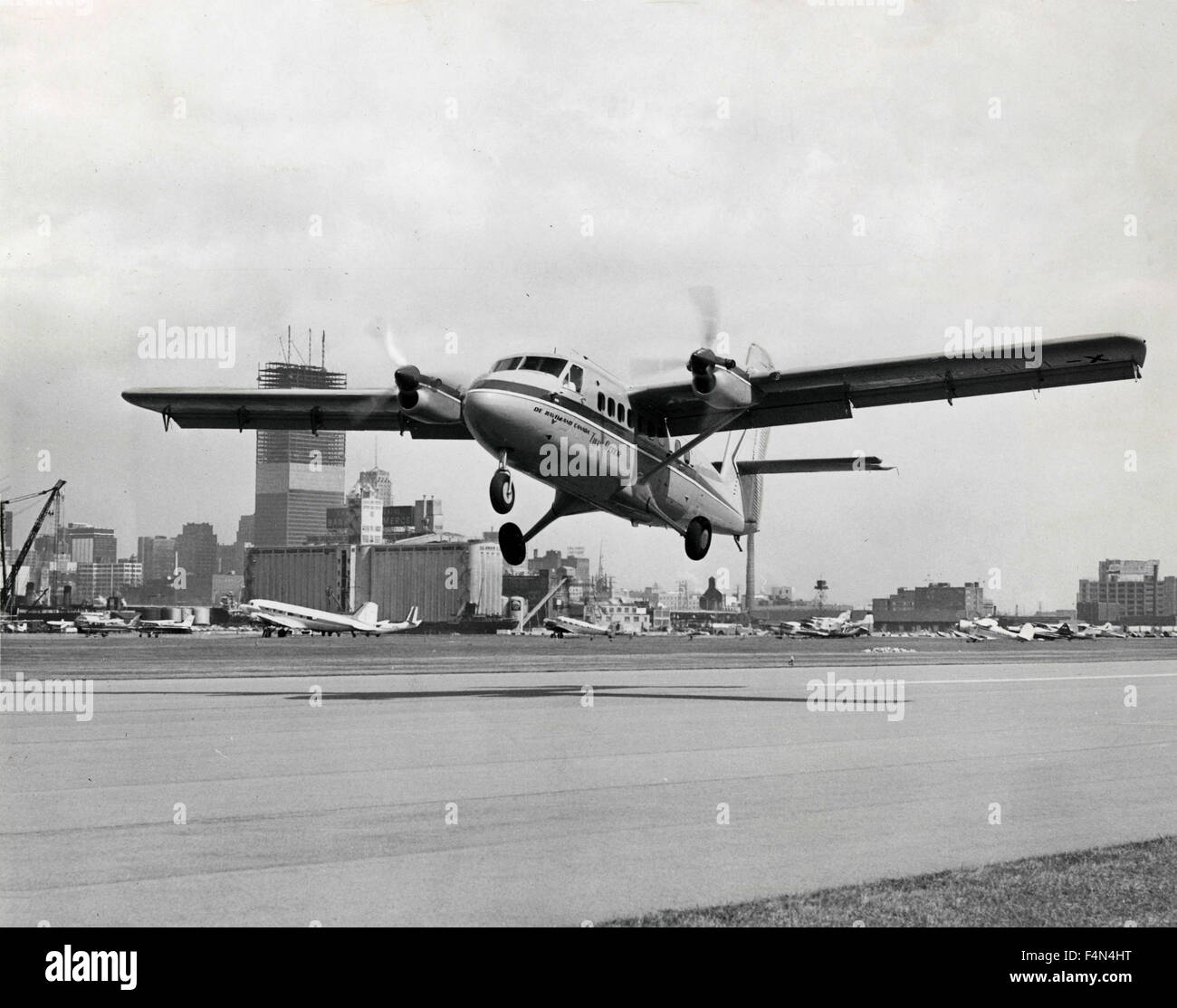 Air DE Havilland DHC-6 Twin Otter taking off, USA Stock Photo