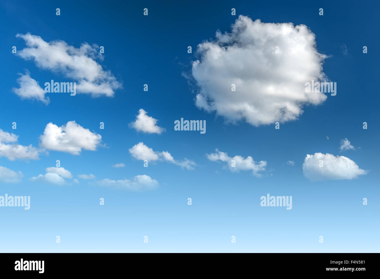 blue sky with cloud closeup Stock Photo