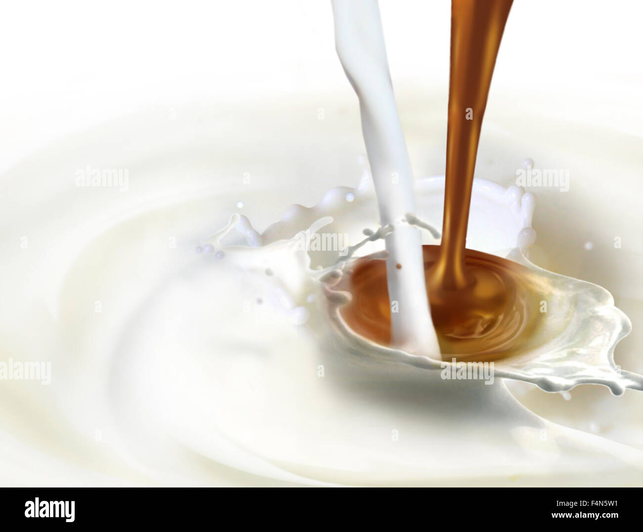 Milk and Chocolate Water Stock Photo Alamy
