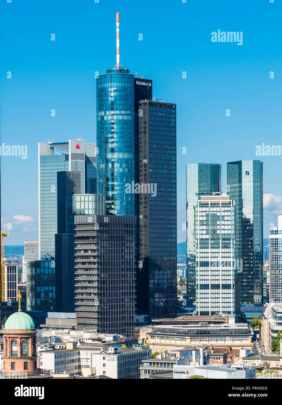 Germany Hesse Frankfurt Financial District Helaba And Deutsche Stock Photo Alamy