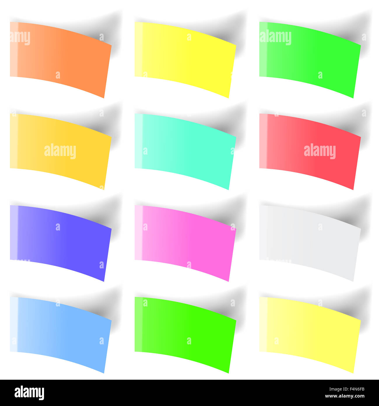 Set of Colorful Notes Stock Photo - Alamy